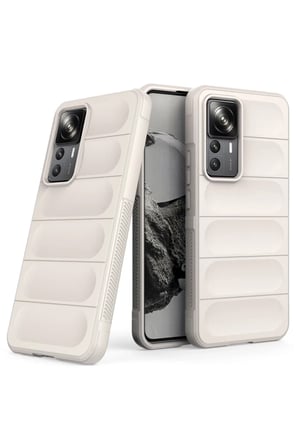 SHNSTORE Mi 12T Pro Uyumlu Kılıf Optimum Silikon - Krem SHN0720