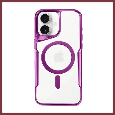 SHNSTORE iPhone 16 Plus Uyumlu Kılıf Boyi Magsafe Silikon Kapak - Pembe SHN0720