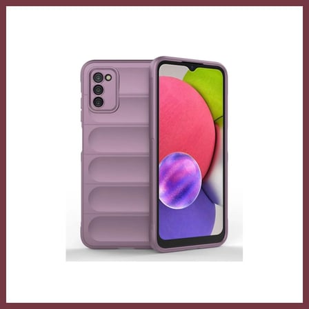 SHNSTORE Samsung Galaxy A03S Uyumlu Kılıf Optimum Silikon - Mor SHN0720