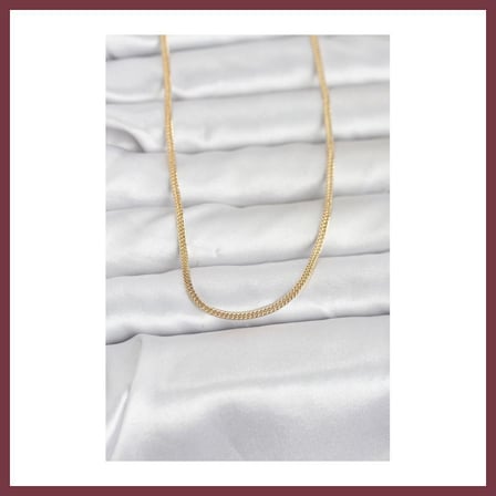 SHNSTORE CM 14K Gold Renk Dolgun Zincir Model 60 cm Kadın Kolye SHN0720