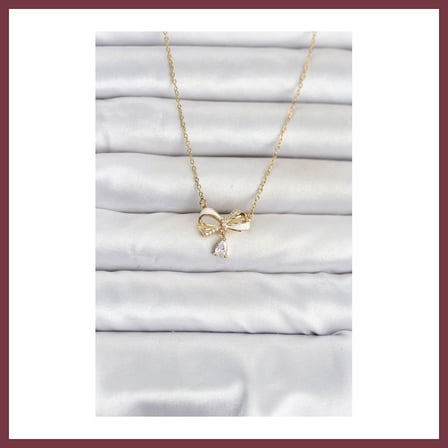 SHNSTORE 316L Çelik Zincir Gold Renk Fiyonk Model Kadın Kolye SHN0720