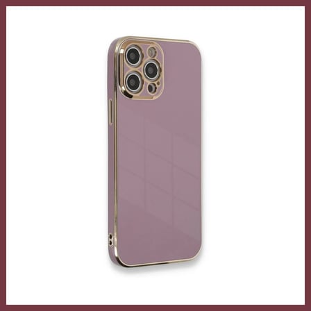 SHNSTORE iPhone 12 Pro Max Uyumlu Kılıf Volet Silikon - Mor SHN0720