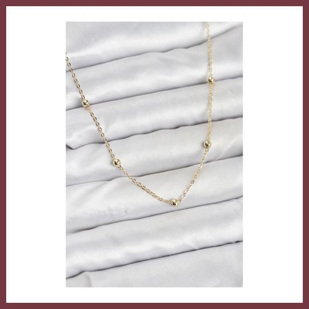 SHNSTORE CM Gold Renk Top Zincirli Kadın Kolye SHN0720