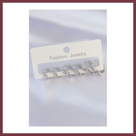 SHNSTORE Pirinç Gümüş Renk Kalp Model Küpe Seti SHN0720