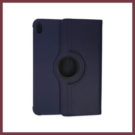 SHNSTORE iPad 2025 10.9 10.Nesil (A16) Kılıf 360 Tablet Deri Kılıf - Lacivert SHN0720