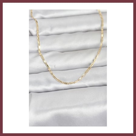 SHNSTORE CM 14K Gold Renk Lazerli Zincir Model 60 cm Kadın Kolye SHN0720