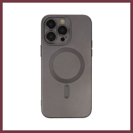 SHNSTORE iPhone 13 Pro Uyumlu Kılıf Moshi Lens Magneticsafe Silikon - Füme SHN0720