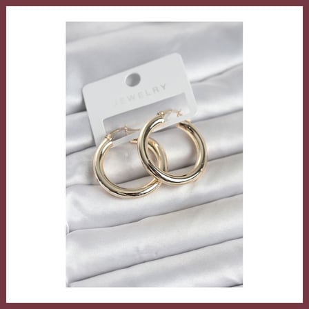 SHNSTORE Gold Renk Pirinç Halka 30 mm Kadın Küpe SHN0720