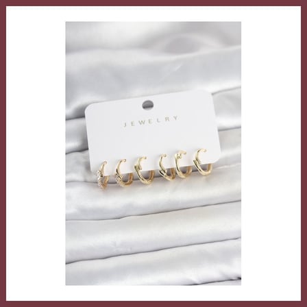 SHNSTORE Pirinç Gold Renk Botega Model Kadın Küpe Seti SHN0720