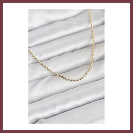 SHNSTORE CM 14K Gold Renk Top Zincirli Model 60 cm Kadın Kolye SHN0720