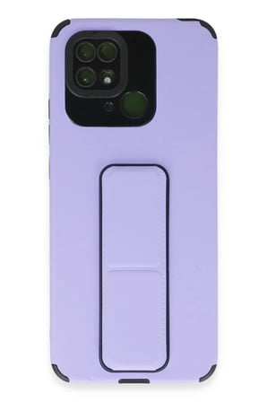 SHNSTORE Redmi 10C Uyumlu Kılıf Mega Standlı Silikon - Lila SHN0720
