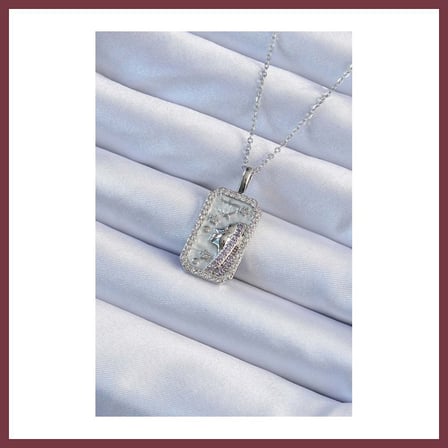 SHNSTORE 316L Çelik Zincir Gümüş Renk Zirkon Taşlı Yüz Figürlü Tarot Kolye SHN0720