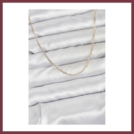 SHNSTORE CM 14K Gold Renk Ataç Zincir Model 60 cm Kadın Kolye SHN0720