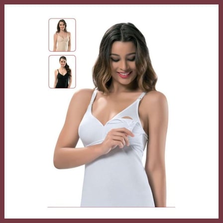 SHNSTORE Emzirme Atleti 1268 Cream · Beden: L · Renk: Cream SHN0720