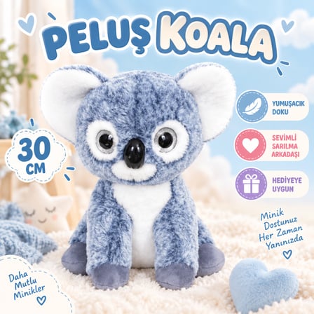 SHNSTORE S01004767 PELUŞ KOALA 30 CM PELUŞ OYUNCAK SHN0720