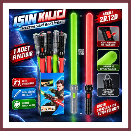 SHNSTORE S01005022 IŞIN KILICI ASKILI 2R.12D (1 ADET FİYATIDIR) SHN0720