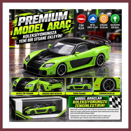 SHNSTORE 1/64 Mazda RX-7 VeilSide Fortune7 Green SHN0720