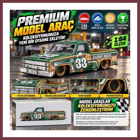 SHNSTORE x Kaido House 1/64 Chevrolet Silverado KAIDO Intimidator V2 SHN0720