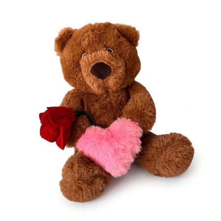 SHNSTORE 25 CM GÜLLÜ KALPLİ AYICIK PELUŞ OYUNCAK SHN0720