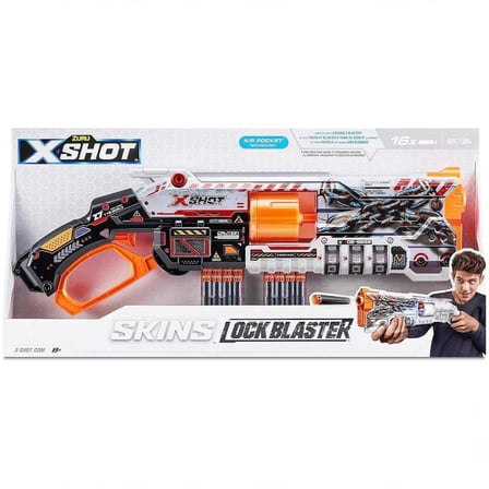 SHNSTORE X-Shot Skins Lock Blaster 16 Dartlı SHN0720
