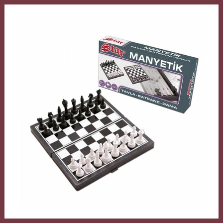SHNSTORE 1050170 Manyetik Satranç-Tavla 2si 1 Arada -okey SHN0720