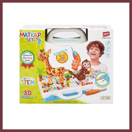SHNSTORE URT014-001 3D Eğitici Matkap Seti Hayvanlar SHN0720