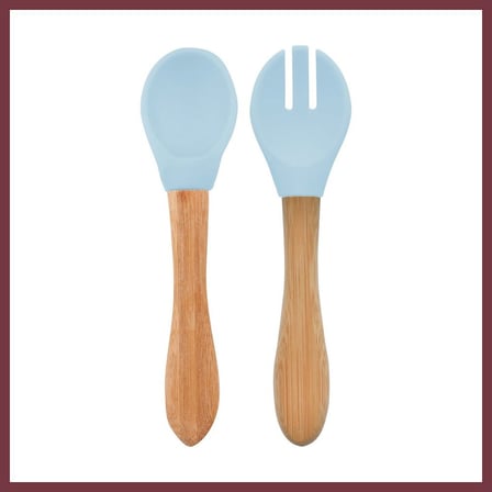 SHNSTORE Mama Kaşığı ve Çatal Seti Mineral Blue · Renk: Mineral Blue SHN0720