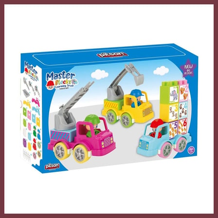 SHNSTORE 03 609 Master Bloklar Eğitici Kamyon -NessiWorld Oyuncak SHN0720