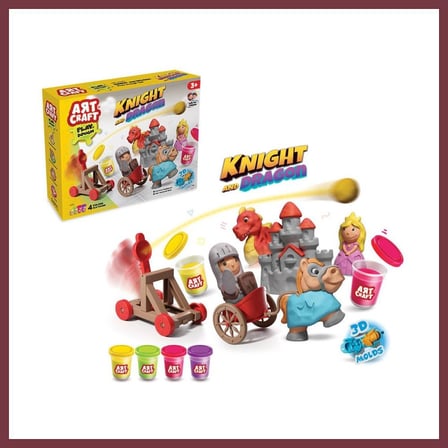 SHNSTORE 03848 Şövalye ve Ejderha Oyun Hamuru Seti 280 gr SHN0720