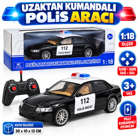 SHNSTORE Uzaktan Kumandalı Pilli Polis Aracı SHN0720