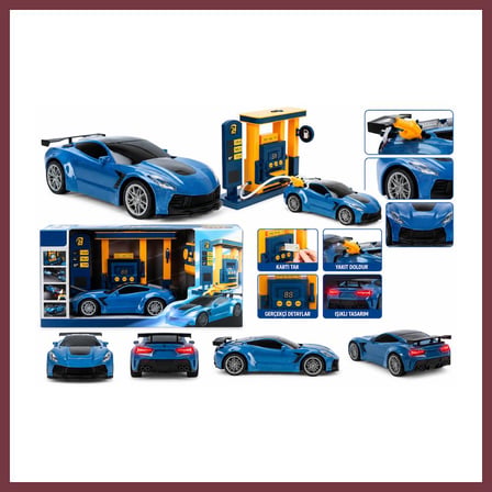 SHNSTORE 41627 ARABA BENZİN İSTASYONLU DUMAN PÜSK 2 4GHZ SES IŞIK SHN0720