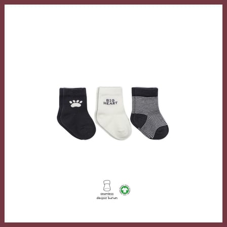 SHNSTORE NessiWorld 3'Lü Penye Soket Çorap BS10110 Antrasit · Beden: 0-3 Ay · Renk: Antrasit SHN0720