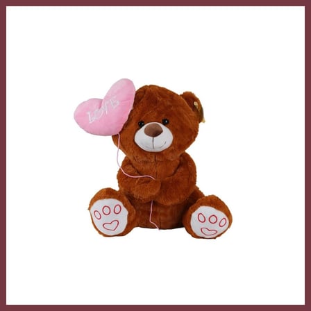 SHNSTORE 4740 SK PELUŞ AYI KALPLİ BALONLU 40CM 2R SHN0720