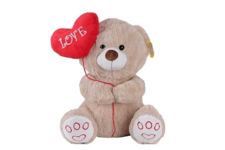 SHNSTORE 4740 SK PELUŞ AYI KALPLİ BALONLU 40CM 2R SHN0720