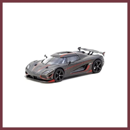 SHNSTORE 1/64 Model Araç Agera RS Black Carbon Fiber / Red Accents SHN0720