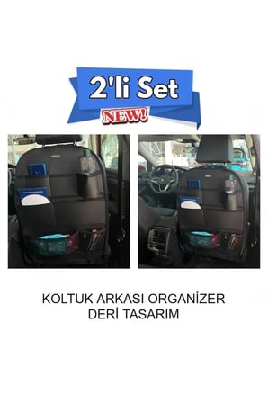 Volkswagen Crafter 1+1 Minder Deri Koltuk Arkası Düzenleyici Koruyucu Siyah 2 Adet ŞHN