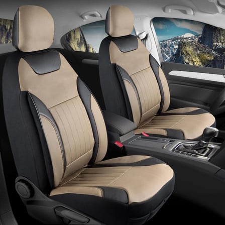 Chery Tiggo 8 Pro Avantgarde Full Deri Oto Koltuk Kılıfı Ön Arka Set Bej Siyah Edition ŞHN