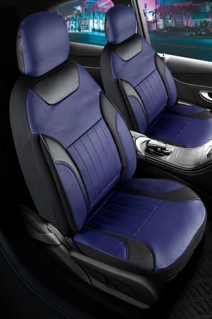 Opel Corsa B Full Deri Oto Koltuk Kılıfı Ön Arka Set Lacivert Edition ŞHN