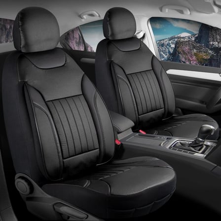 Volkswagen Passat B8 Business Full Deri Oto Koltuk Kılıfı Ön Arka Set Siyah Edition ŞHN