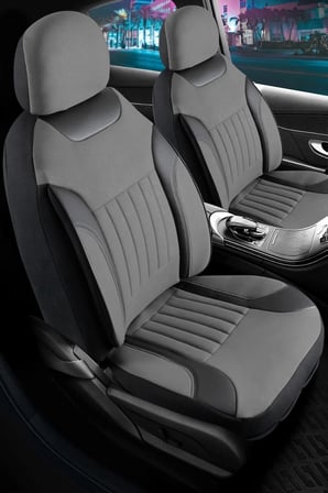 Volkswagen Passat B8 Tay Tüyü Oto Koltuk Kılıfı Fermuarlı Ön Arka Set Füme Edition