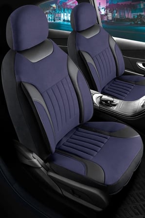 Renault Talisman Tay Tüyü Oto Koltuk Kılıfı Fermuarlı Ön Arka Set Lacivert Edition