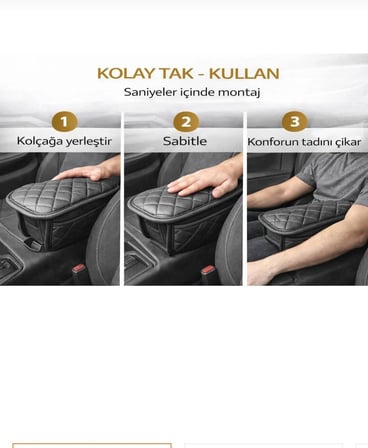 Peugeot 306 XT Kapitoneli Araç Kolçak Kol Dayama Minderi Siyah ŞHN