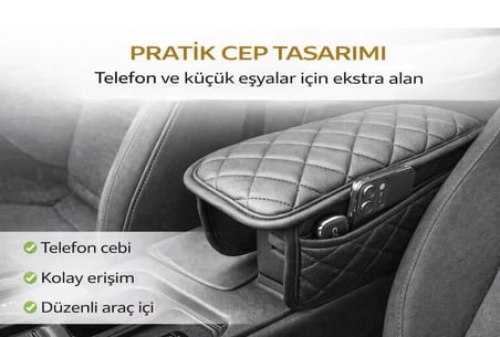 Toyota Camry 97–2001 Kapitoneli Araç Kolçak Kol Dayama Minderi Siyah ŞHN