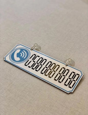 Peugeot 306 Diamond Dekor Plakalı Numaratör Mavi 20,5 X 7,5 ŞHNR