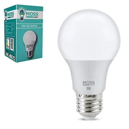 MOSSLIGHT Led Ampul Beyaz 220V 9W 500Lm E27