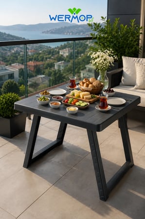 Katlanır Plastik Masa Katlanabilir Sehpa Kamp Piknik Balkon Masası