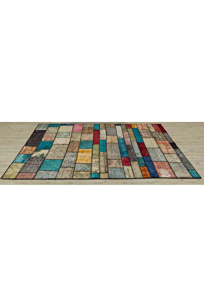 Özel Patchwork El Dokuma Halı 160 x 230 cm 5062
