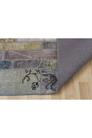 Benzersiz Patchwork El Dokuma Tasarım Halı 80 x 300 cm 5581