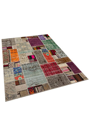 Patchwork El Yapımı Zarif Halı 160 x 230 cm 6021