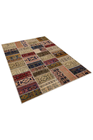 El Yapımı Benzersiz Patchwork Halı 160 x 230 cm 6327